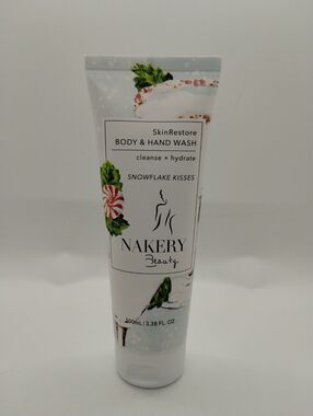 Nakery Beauty Skin Restore Body & Hand Wash Snowflake Kisses 3.38 oz
